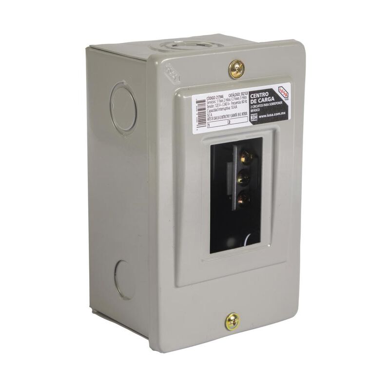 Centro de carga de 2 circuitos bifásico sobrepo... image number null