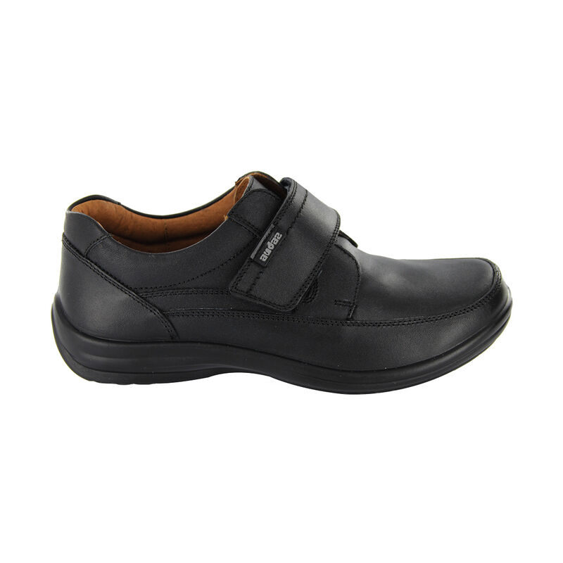 Audaz Zapato Escolar En Piel Para Ni&ntilde;o Negro Co... image number null