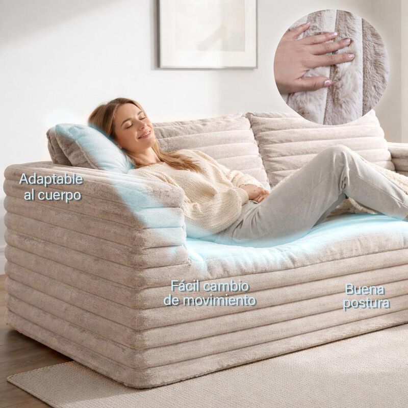 Sof&aacute; en Caja Dormimundo Love Seat Beige image number null