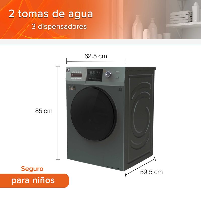 Lavasecadora  12 Kg Lavado / 8 Kg Secado White ... image number null