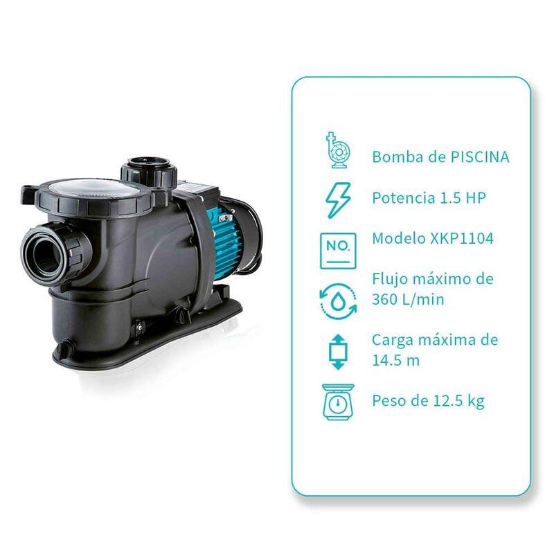 Bomba Para Alberca De 1.5 Hp 127 V 360 L/min image number null