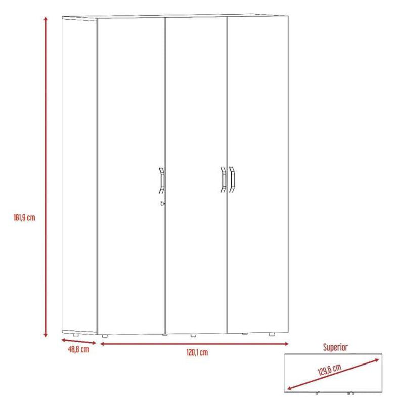 Closet Roko Chocolate Virtual Muebles image number null