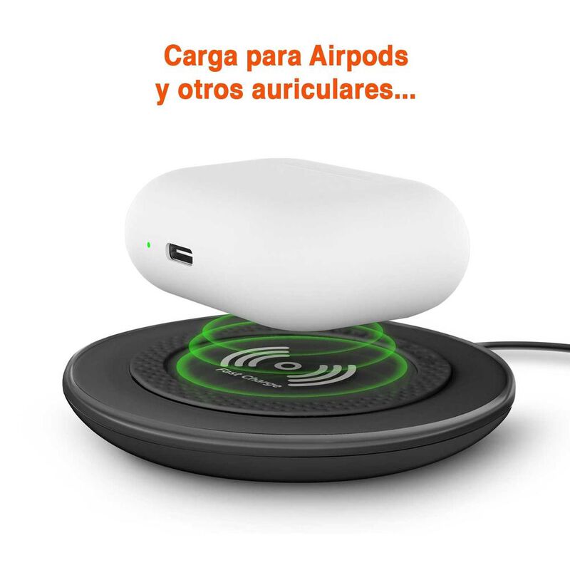 Base Cargador HYPERGEAR inal&aacute;mbrico Qi 15W Negr... image number null