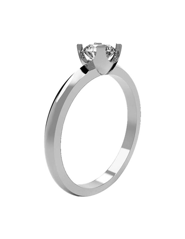 Anillo de Compromiso de 14K con Diamante de Lab... image number null