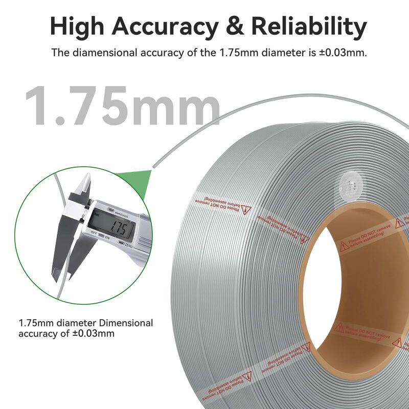 Filamento 3d Enomaker Pla Basic 1 kg Gris Claro image number null