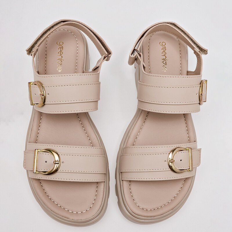 Green Love Sandalia para mujer beige image number null