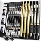 Juego De L&aacute;pices Mec&aacute;nicos Nicpro Gold Art Con Soporte Para Plomo Y Recambios