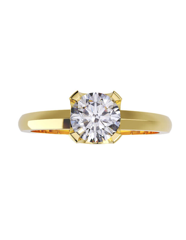 Anillo de Compromiso de 14K con Diamante de Lab... image number null