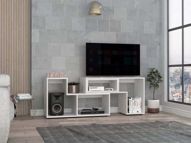 Mesa Para Tv Ascher Blanco con Espacio para Tel... image number null