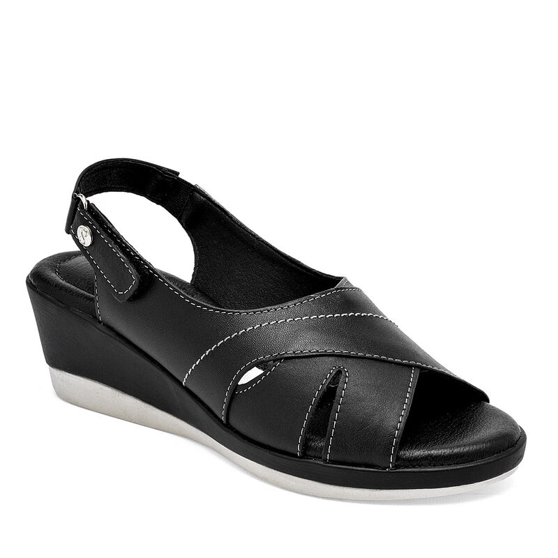 Cruz Shoes sandalia confort para mujer negro co... image number null