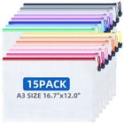 Bolsas De Malla Con Cremallera Evereco A3 42 &times; 30 cm Pack De 15