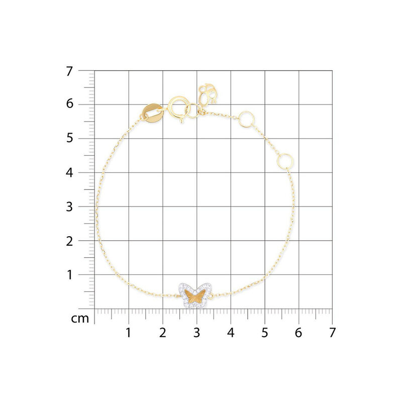 Pulsera De Oro Amarillo 14K Con Forma De Maripo... image number null