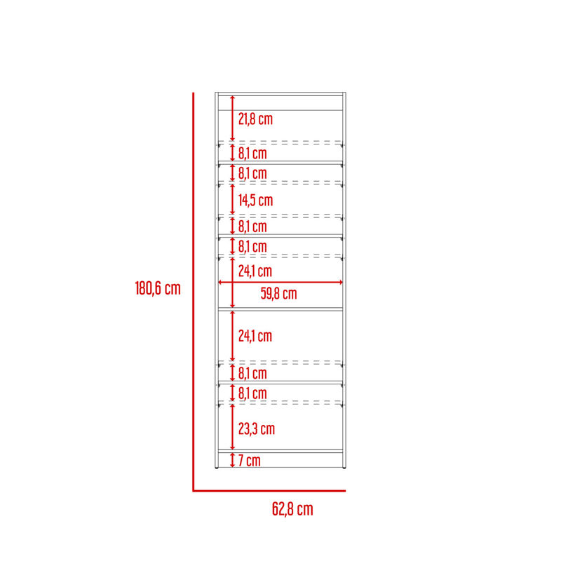 Librero Home, Macadamia y Blanco, con Cinco Ent... image number null