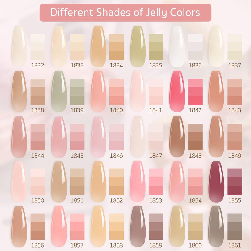 Kit De Esmaltes De U&ntilde;as Gaoy Jelly Gel Sheer Pi... image number null