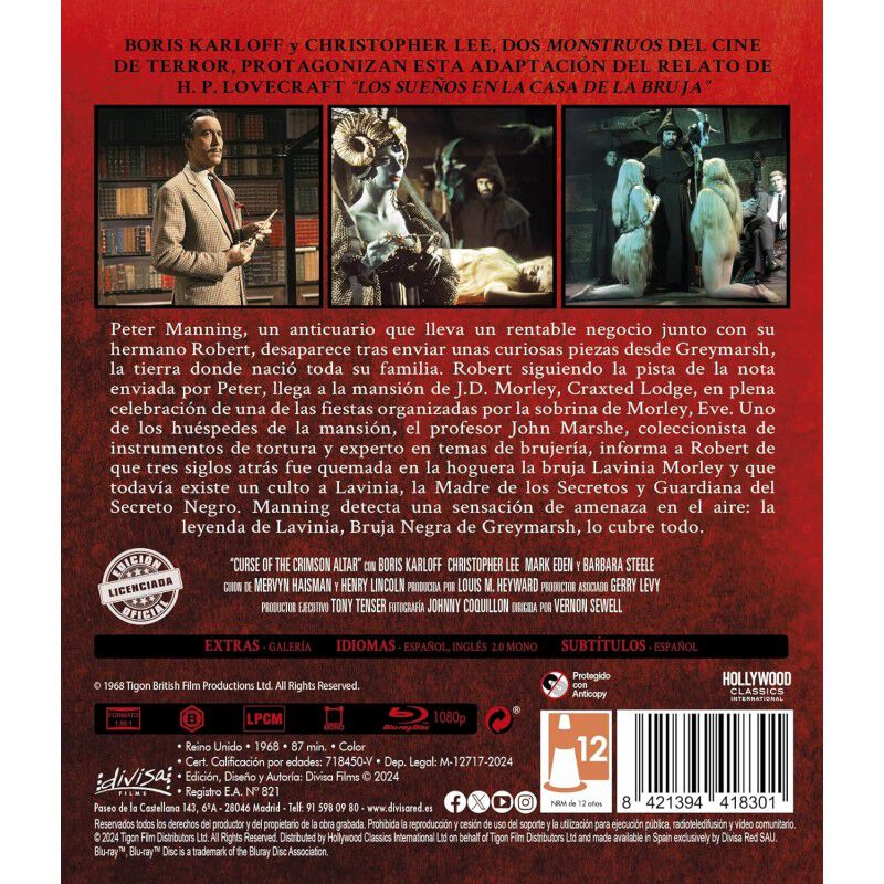 La maldici&oacute;n del altar rojo [Blu-Ray] (1968) Cu... image number null