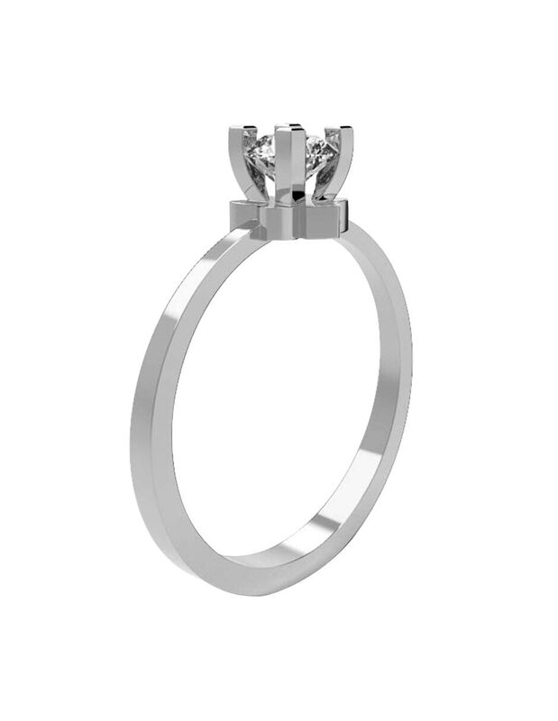 Anillo de Compromiso de 14K con Diamante de Lab... image number null