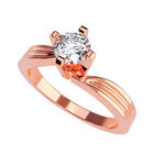 Anillo de Compromiso de 14K con Diamante de Laboratorio 0.20 CT F VS1 Talla 5.5 ORO ROSA 14K &ndash; / M25-20-14R-LG-55