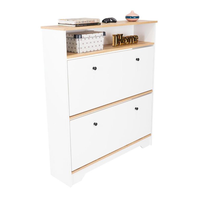 Zapatero Merl&iacute;n  Caf&eacute; Claro Y Blanco Virtual Mu... image number null