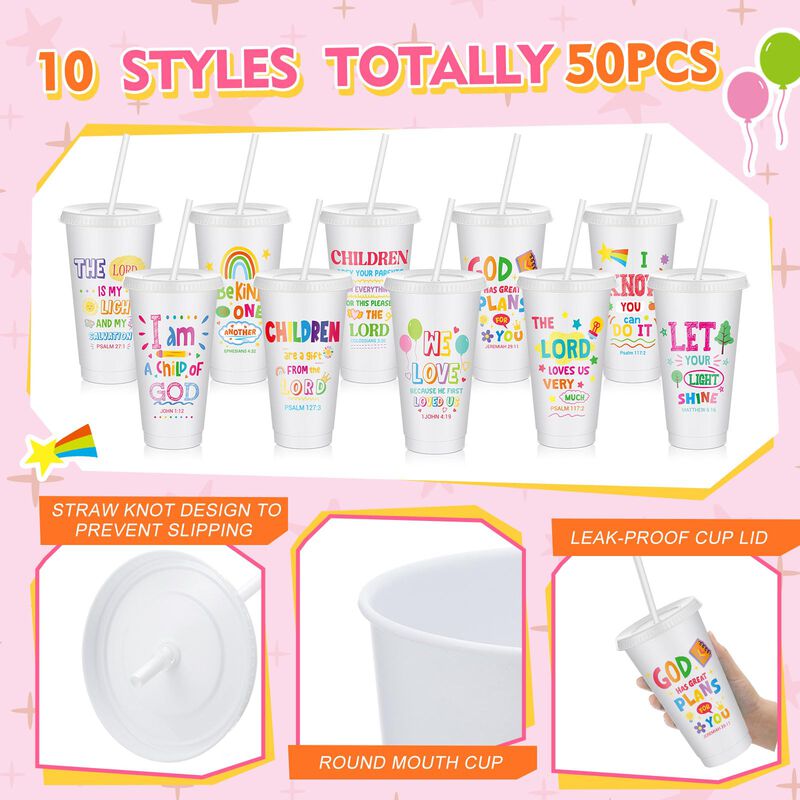 Vasos Para Beber Uiifan 710 ml Con Tapas Y Paji... image number null