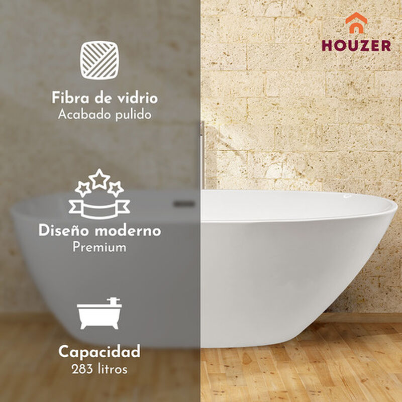 Tina Baño Bañera Fibra Vidrio Lujo Minimalista ... image number null