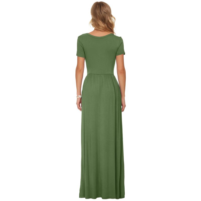Vestido Maxi Verano Manga Corta Auselily XX-Lar... image number null