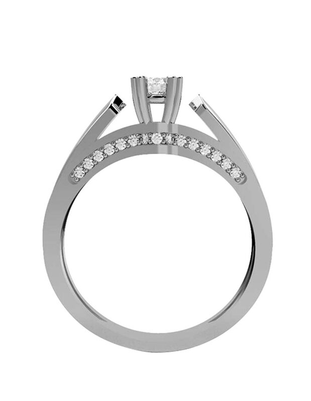 Anillo de Compromiso de 14K con Diamante de Lab... image number null