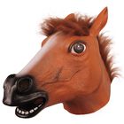 M&aacute;scara De Cabeza De Caballo Molezu Para Adulto, Disfraz De Animal De L&aacute;tex Marr&oacute;n