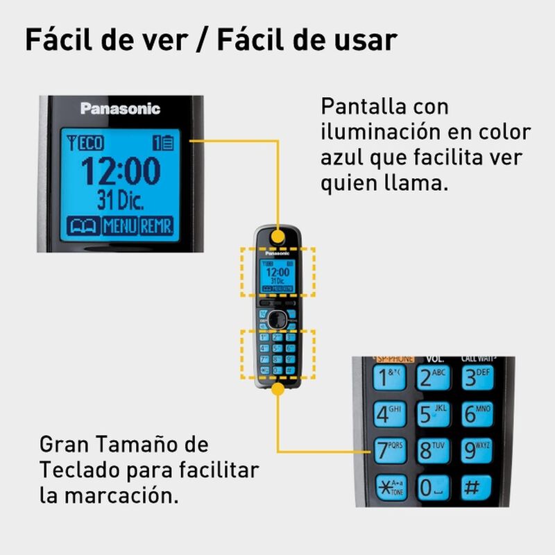 Telefono Inalambrico Panasonic K-xtg4112meb Det... image number null