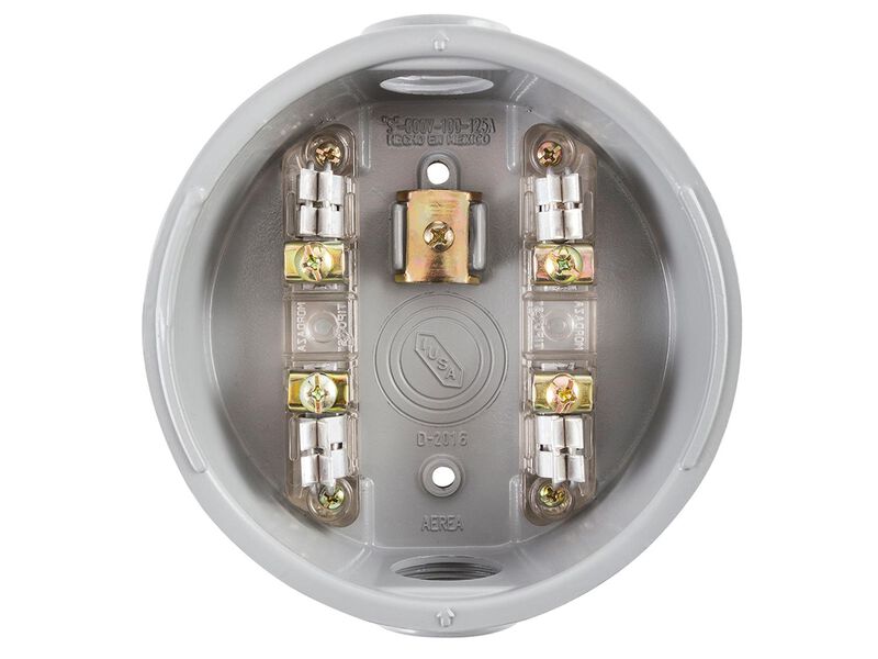 Base Medidor de Luz 4 Terminales De Fierro image number null