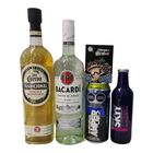 Jose Cuervo Tradicional Reposado 950 ml + Ron Bacardi Blanco 750 ml + Amper Energy Lata 473 ml + Skyy Cosmo Arándano 275 ml + Baraja
