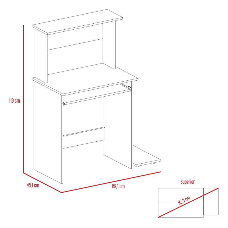 Escritorio Neptuno Caf&eacute; Claro image number null