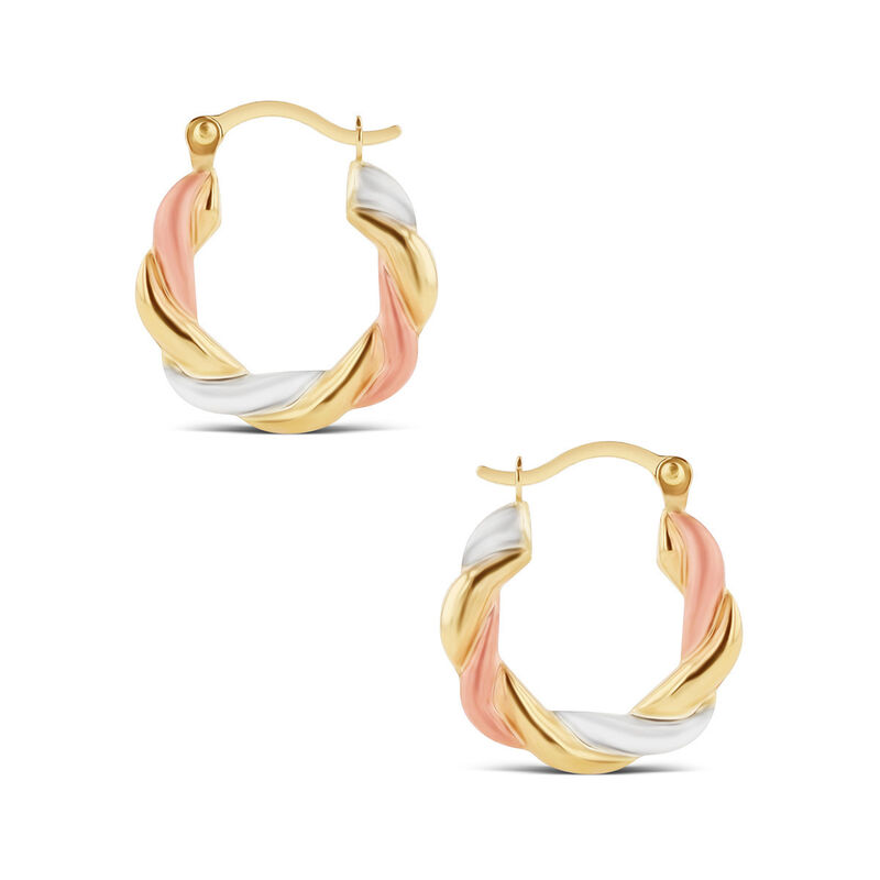 Arracadas De Oro Florentino 10K Mate Y Brilloso... image number null