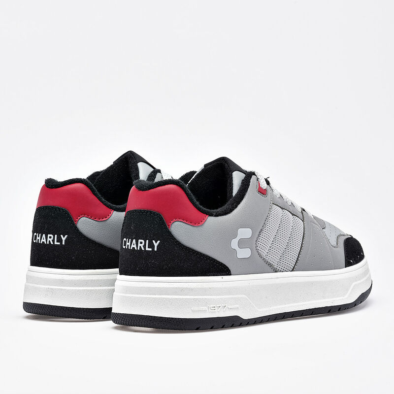 Charly tenis sport para hombre gris negro rojo ... image number null