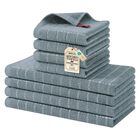 Juego de 8 Toallas Homaxy Gris 30x30 cm y 33x71 cm