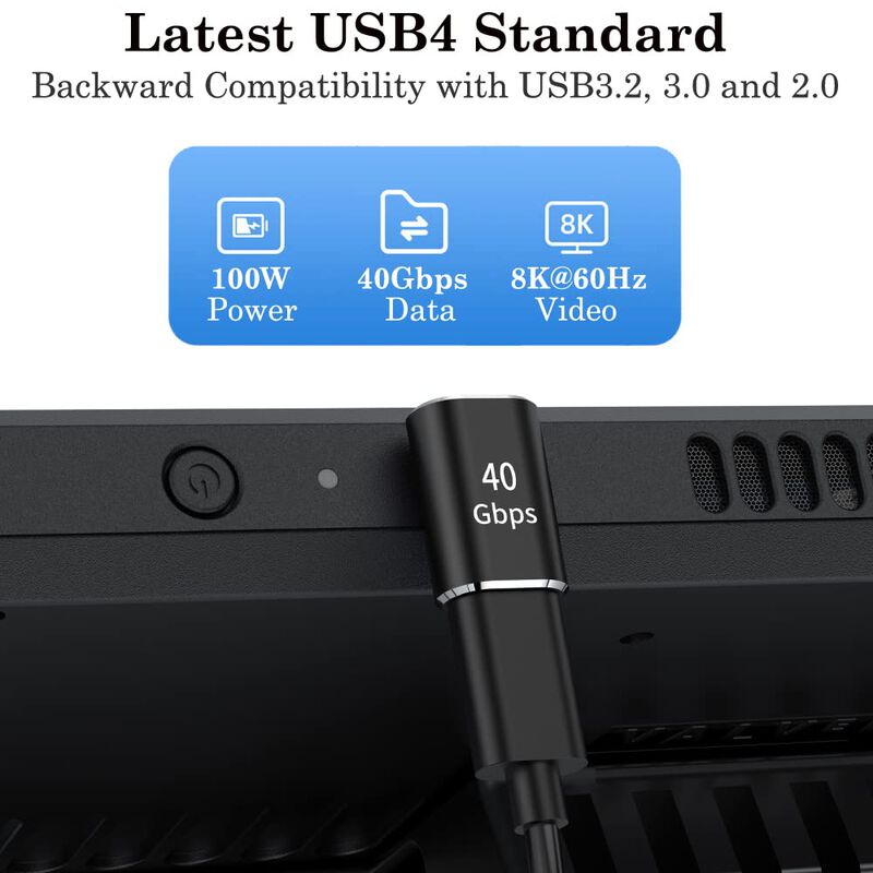 Adaptador Usb C Auvipal En &Aacute;ngulo Recto De 90 G... image number null