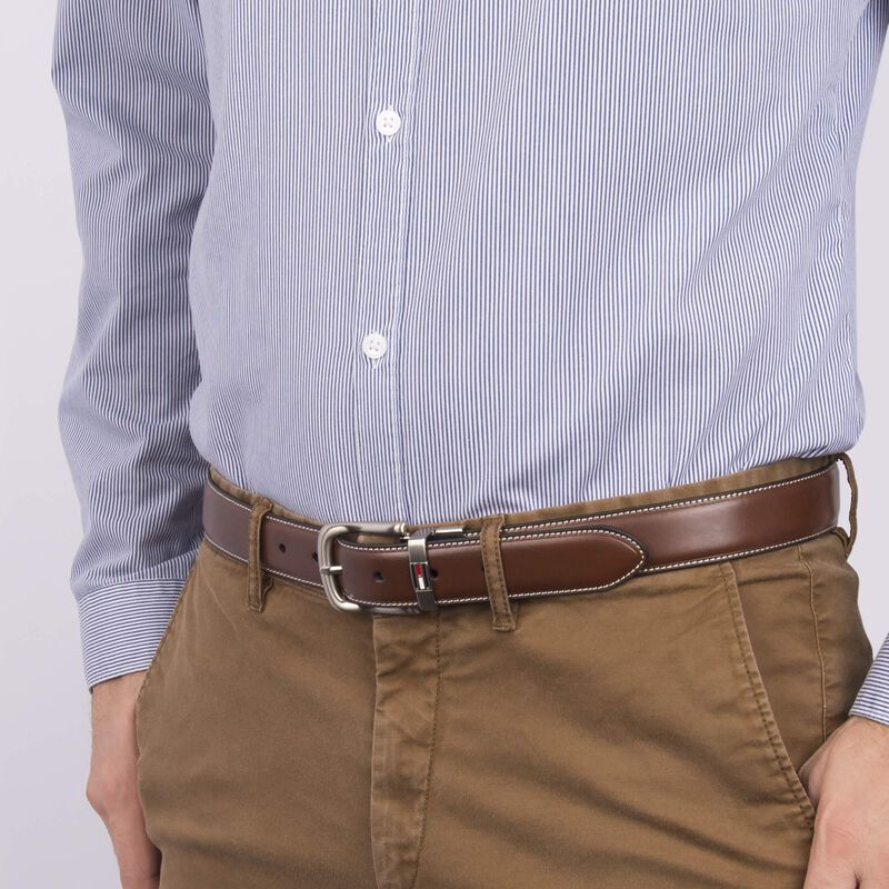 Cintur&oacute;n Tommy Hilfiger Reversible De Cuero Mar... image number null