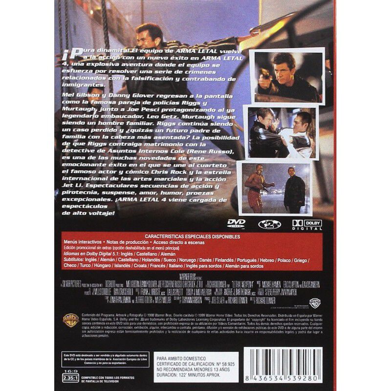 Arma Letal 4 [dvd] image number null