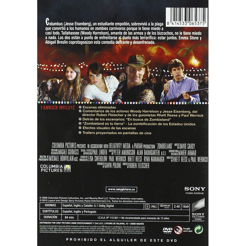 Bienvenidos A Zombieland (dvd) image number null