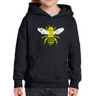 Sudadera Con Capucha Word Art Para Ni&ntilde;a - Bee Kind - Negro