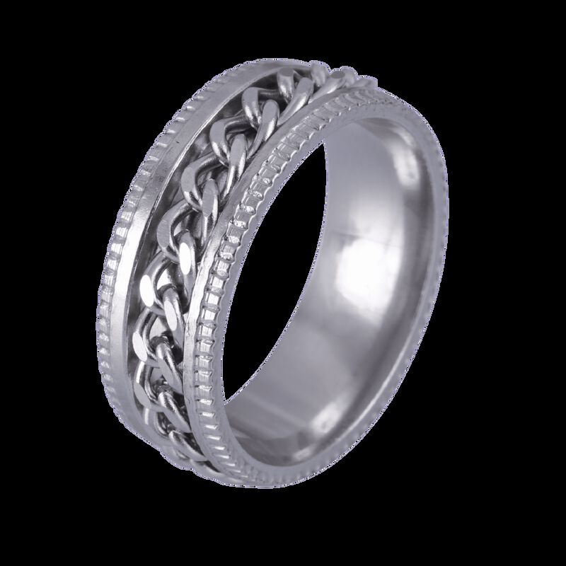 Anillos Hombre Acero Inoxidable Anti Ansiedad R... image number null