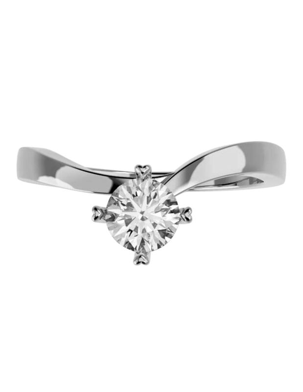 Anillo de Compromiso en Oro de 14K con Circonia... image number null