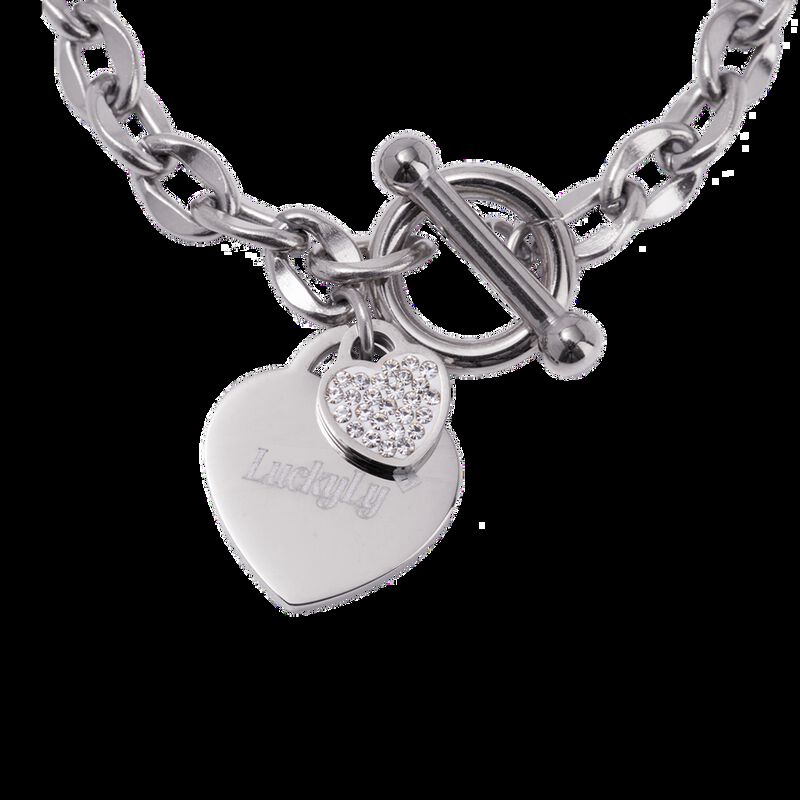 Pulseras Mujer Acero Inoxidable Coraz&oacute;n Regalo ... image number null