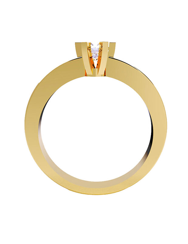 Anillo de Compromiso de 14K con Diamante de Lab... image number null