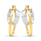 Arracadas 2begold Amarillo Con Blanco (925+1/10 14k) (20x10mm