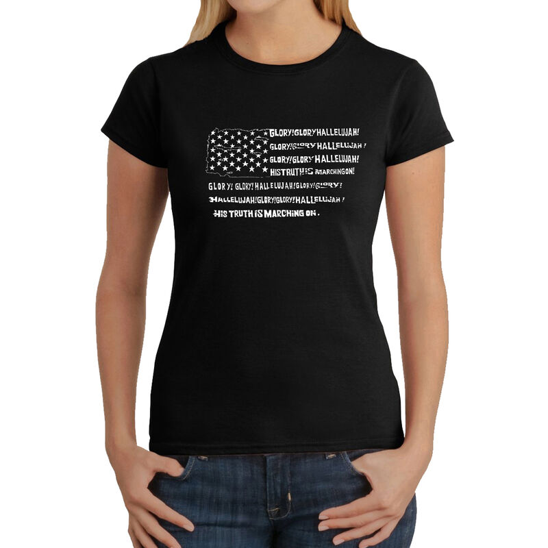 Camiseta Word Art Para Mujer - Bandera Glory Ha... image number null