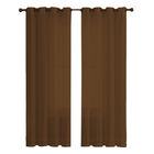 Cortina traslucida con argollas HG-CR-001724 color Chocolate