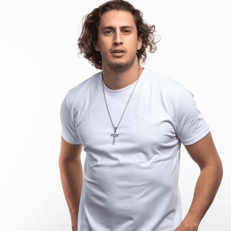 Collar Para Hombre Acero Inoxidable Cruz Regalo... image number null