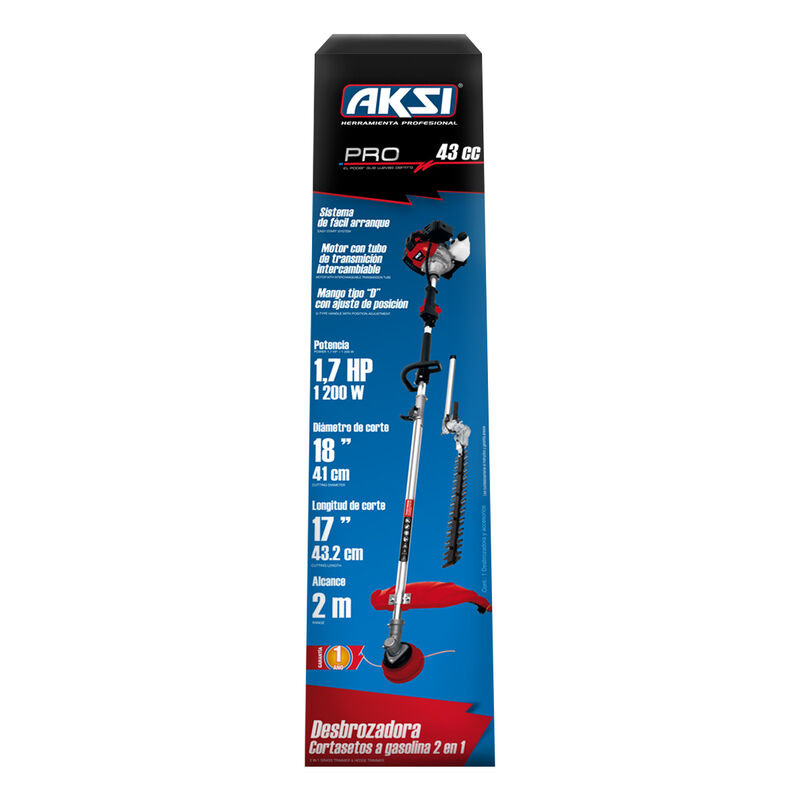 Desbrozadora Cortacetos Aksi 2 en 1 Gasolina 43... image number null