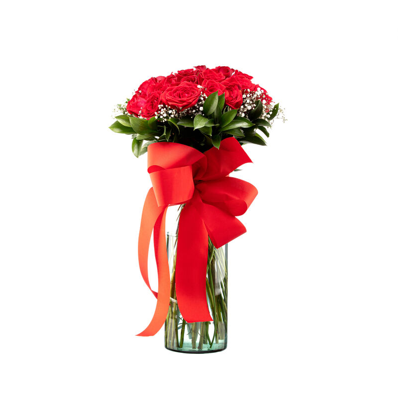 Bouquet de Rosas en Cilindro de Cristal image number null