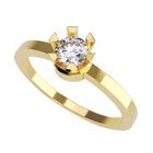 Anillo de Compromiso en Oro Amarillo 10K con Circonia -  Talla:5/ FJ825-10Y-CZ-5